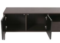 TV-Rack Lowboard TV-Schrank 2 Schubladen Türen 48x155x40cm Walnuss-Optik