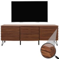 TV-Rack Lowboard TV-Schrank 3D-Design 52x142x44cm Walnuss-Optik
