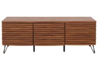 TV-Rack Lowboard TV-Schrank 3D-Design 52x142x44cm Walnuss-Optik