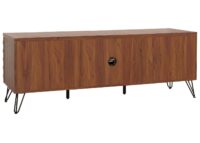 TV-Rack Lowboard TV-Schrank 3D-Design 52x142x44cm Walnuss-Optik