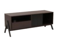 TV-Rack Lowboard TV-Schrank Schiebetür 49x120x40cm Walnuss-Optik