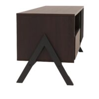 TV-Rack Lowboard TV-Schrank Schiebetür 49x120x40cm Walnuss-Optik