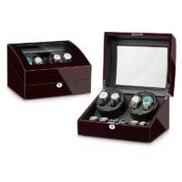 Uhrenbeweger für 4 + 6 Uhren Holz 5 Modi abschliessbar