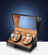 Uhrenbeweger für 4 Uhren Holz 5 Modi schwarz