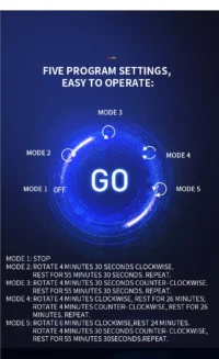 Uhrenbeweger für 4 Uhren Holz 5 Modi schwarz