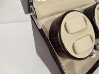 Uhrenbeweger für 4 Uhren Holz 5 Modi weinrot