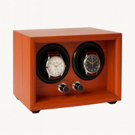 Uhrenbeweger Mr. Smith für 2 Automatikuhren – Hellbraun mit 4 Modi & LED