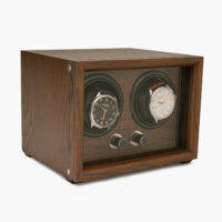 Uhrenbeweger Mr. Smith für 2 Automatikuhren – Dunkelbraun mit 4 Modi & LED