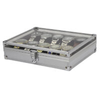 Uhrenbox für 10 Uhren Aluminium Uhrenkoffer