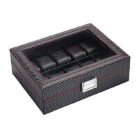 Uhrenbox für 10 Uhren Carbon 27.5 x 21.5 x 8.5cm