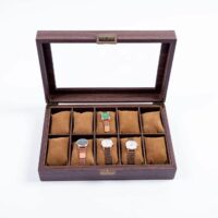 Uhrenbox für 10 Uhren Holz