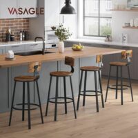 VASAGLE Barhocker 2er Set Industrie-Design