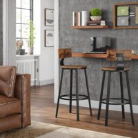 VASAGLE Barhocker 2er Set Industrie-Design