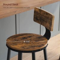 VASAGLE Barhocker 2er Set Industrie-Design