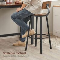 VASAGLE Barhocker 2er Set Industrie-Design