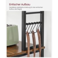 Vasagle Kuechenregal Standregal 40x60x167cm 6 Ebenen