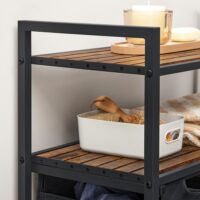 VASAGLE Wäschekorb mit 2 Fächern