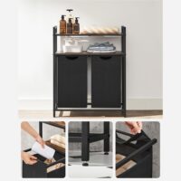 VASAGLE Wäschekorb mit 2 Fächern