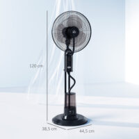 Ventilator oszillierend mit Wasserkühlung und Luftbefeuchter schwarz