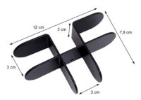 Metall Verbindungsstück schwarz für Akustik Trennwand 4-fach