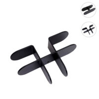 Metall Verbindungsstück schwarz für Akustik Trennwand 4-fach