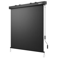 Senkrechte Sonnenstore 250x160 cm als stilvoller Sonnenschutz für Balkon oder Terrasse.