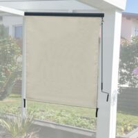 Vertikalmarkise creme 250x140 cm Außenrollo mit UV-Schutz