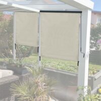 Vertikalmarkise creme 250x140 cm Außenrollo mit UV-Schutz