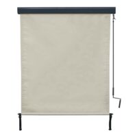 Vertikalmarkise creme 250x140 cm Außenrollo mit UV-Schutz