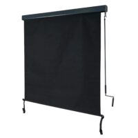 Vertikalmarkise schwarz 250x140 cm Außenrollo mit UV-Schutz