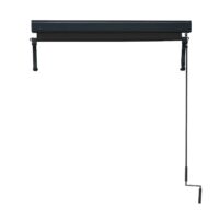 Vertikalmarkise schwarz 250x140 cm Außenrollo mit UV-Schutz