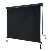 Vertikalmarkise schwarz 250x180 cm Outdoor Sichtschutz mit UV-Schutz