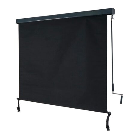 Vertikalmarkise schwarz 250x180 cm Outdoor Sichtschutz mit UV-Schutz