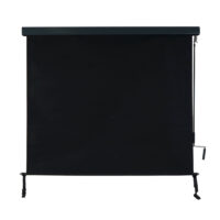 Vertikalmarkise schwarz 250x180 cm Outdoor Sichtschutz mit UV-Schutz