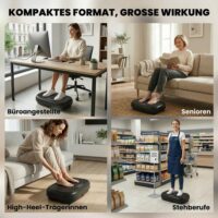 Vibrationsplatte mit Fernbedienung Muskelaufbau LED schwarz