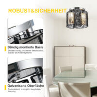 Vintage Deckenlampe 2-flammig Ø47,5x33cm Schwarz – Produktfoto zeigt modernes Design, hochwertige Materialien und funktionale Eigenschaften ideal für Wohn- oder Arbeitsbereiche. Perfekt als Einrichtungsinspiration oder zur Produktpräsentation in einem Onlineshop.