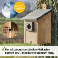Vogelhaus NaturNest Pultdach wetterfest und robust