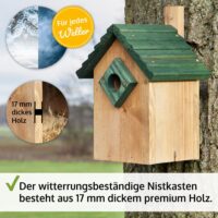 Vogelhaus NaturNest Satteldach wetterfest und robust