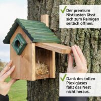 Vogelhaus NaturNest Satteldach wetterfest und robust