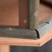 Holz-Vogelvilla mit Ständer (Ø52x130cm).