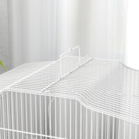 Vogelkäfig vintage Design für kleine Vögel mit Zubehör Holz weiss