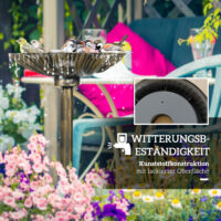 Vogeltränke Vogelbad für Garten antiker Look Kunststoff bronzefarben