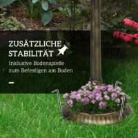 Vogeltränke Vogelbad für Garten antiker Look Kunststoff bronzefarben