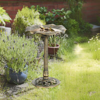 Vogeltränke winterfest stabil für den Garten Vintage Design Bronze
