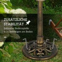 Vogeltränke winterfest stabil für den Garten Vintage Design Bronze