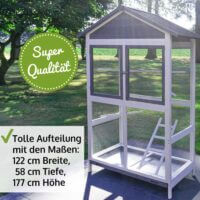 Vogelvoliere Aria wetterfest groß und pflegeleicht