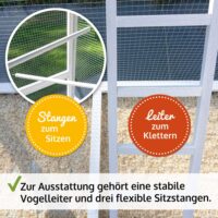 Vogelvoliere Aria wetterfest groß und pflegeleicht