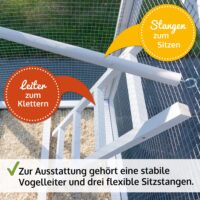 Vogelvoliere Aria wetterfest groß und pflegeleicht