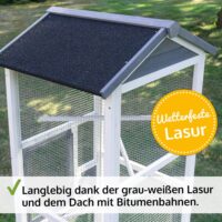 Vogelvoliere Aria wetterfest groß und pflegeleicht