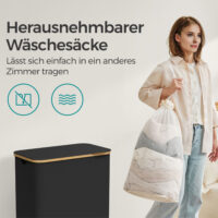 Aufbewahrungskorb Wäschekorb 65 Liter mit Deckel und Griffen.